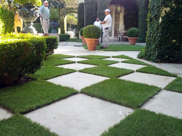 Fake Grass Lake Arbor Maryland Landscape Front Yard